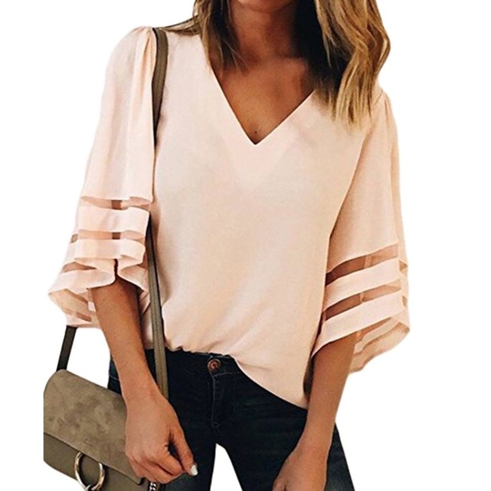 🤩HOST PICK🤩🍂Womens 3/4 Bell Sleeve Blouse🍂